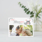 Faire-part Juste Marié - Nous Avons Elopé Photo Carte Postale (Debout devant)