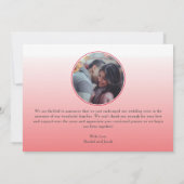 Faire-part Juste marié Rouge Script photo Mariage de Noël (Dos)