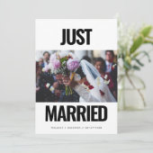 Faire-part Juste marié Simple minimaliste photo mariage (Debout devant)