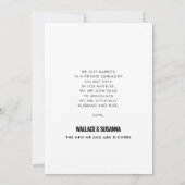 Faire-part Juste marié Simple minimaliste photo mariage (Dos)