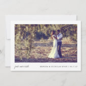 Faire-part Juste Mariés | Photo de mariage recto-verso (Devant)