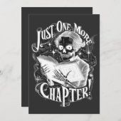Faire-part Juste un autre chapitre Skeleton Reader amusant (Devant / Derrière)