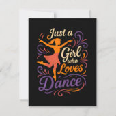 Faire-part Juste un qui aime danser la danse (Dos)