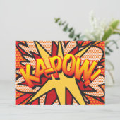 Faire-part KAP-POW Votre Bulle de Texte Drôle et Rétro (Debout devant)