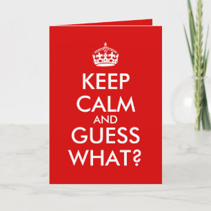 Faire-part Keep Calm Grandma Greeting Card Pregnancy Announce