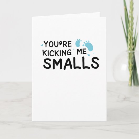 Faire-part Kicking Me Smalls Grossesse Maternité drôle Maman (Devant)