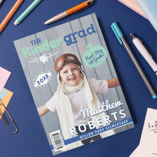 Faire-part Kinder Grad Fun Kindergarten Photo Magazine Couver