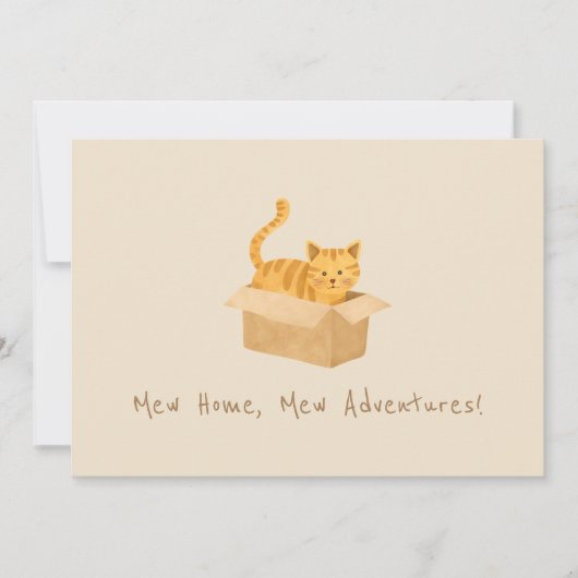 Faire-part Kitty on the Move Chat Moving (Devant)