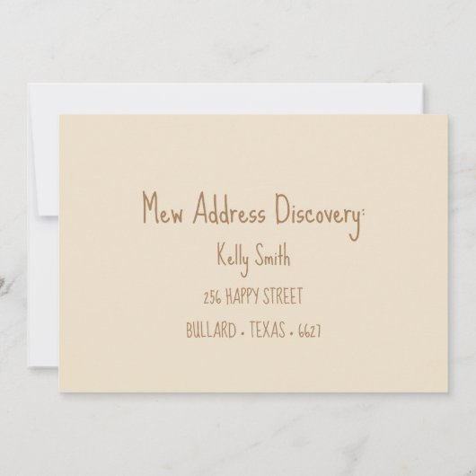 Faire-part Kitty on the Move Chat Moving (Dos)