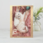 Faire-part Kitty pour Noël (Debout devant)