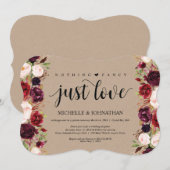 Faire-part Kraft de réception de fuite florale de  (Devant / Derrière)