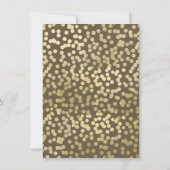 Faire-part Kraft rustique chic moderne feuille d'o (Dos)