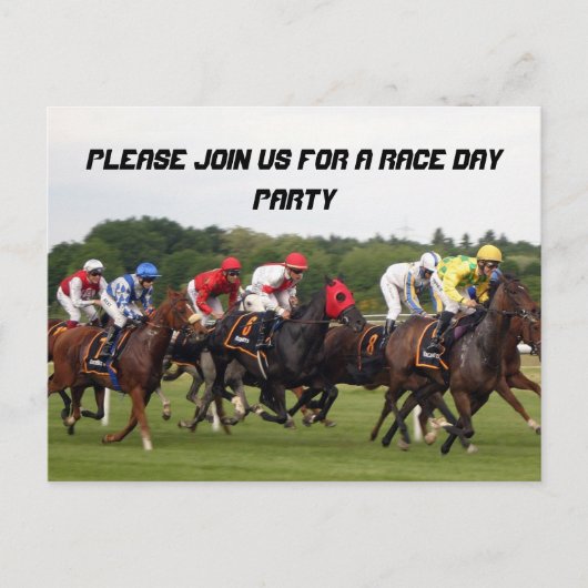 FAIRE-PART LA COURSE EST SUR LA CARTE POSTALE (Devant)