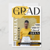 Faire-part La couverture du magazine Grad Fun Trendy Graduate (Devant)