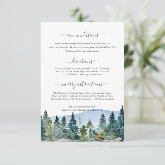 Faire-part La grange sur Pemi Mariage Informations d'invité (Debout devant)