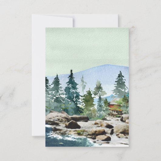 Faire-part La grange sur Pemi Mariage Informations d'invité (Dos)