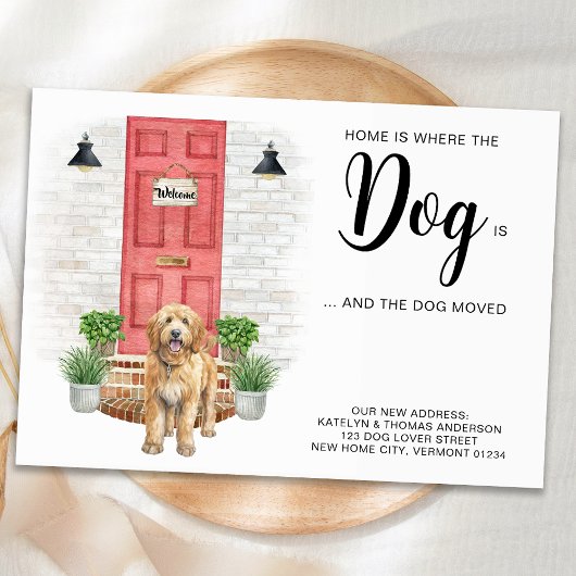 Faire-part La maison est là où le chien est que nous avons dé