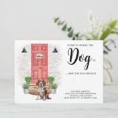 Faire-part La maison est là où le chien est que nous avons dé (Debout devant)