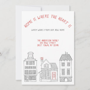 Faire-part La maison est où le coeur est que nous avons démén
