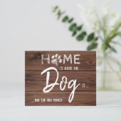 Faire-part La maison rustique est l'endroit où le chien est a (Debout devant)