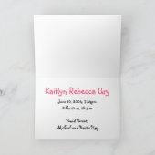 Faire-part la naissance de kaitlyn annoncent (Intérieur)