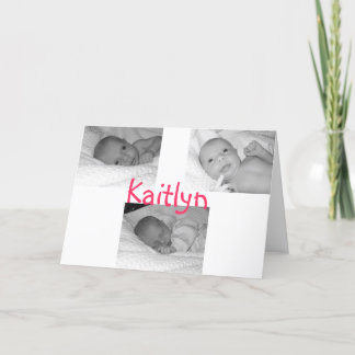 Faire-part la naissance de kaitlyn annoncent