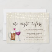 Faire-part La Nuit Avant Le Dîner De Répétition De Bières Et (Devant)
