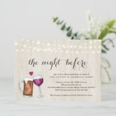 Faire-part La Nuit Avant Le Dîner De Répétition De Bières Et (Debout devant)
