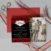 Faire-part La Parties scintillant Damask Las Vegas Mariage Co