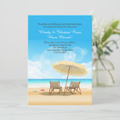 Faire-part La plage vous attend Annonce de déménagement (Debout devant)