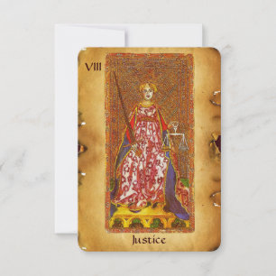 FAIRE-PART LA RENAISSANCE ANTIQUE TAROTS 8/JUSTICE