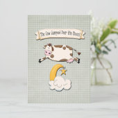 Faire-part La vache a sauté au-dessus de la lune (Debout devant)