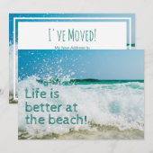 Faire-part La Vie Est Meilleure À La Vague De Plage (Devant / Derrière)