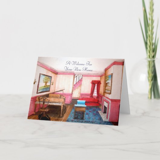 Faire-part L'accueil au nouveau style fédéral à la maison a (Devant)