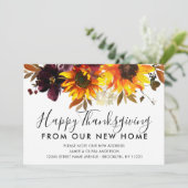 Faire-part L'action de grâce du nouveau foyer Tournesol autom (Debout devant)