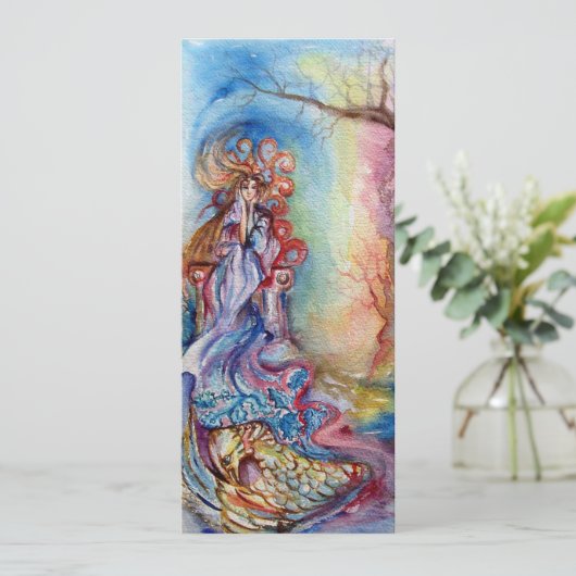 Faire-part LADY OF LAKE 1, rose vif et bleu vif (Debout devant)