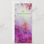 Faire-part LADY OF LAKE 1, rose vif et bleu vif (Dos)