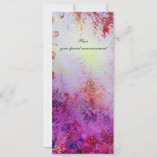 Faire-part LADY OF LAKE 1, rose vif et bleu vif (Dos)