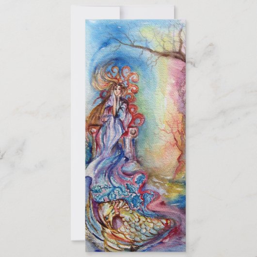 Faire-part LADY OF LAKE 1, rose vif et bleu vif (Devant)