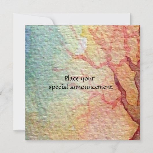 Faire-part LADY OF LAKE bleu vif rose violet blanc vif (Dos)