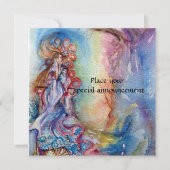 Faire-part LADY OF LAKE bleu vif rose violet blanc vif (Devant)