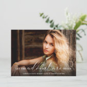 Faire-part Laisser L'Aventure Commencer La Diplôme De Photo (Debout devant)