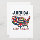 Faire-part L'Amérique bâtie par les immigrants L'Amérique pat (Devant / Derrière)