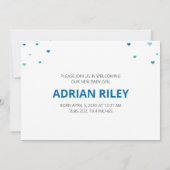 Faire-part L'Amour À La Première Vue Naissance Du Bébé (Dos)