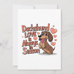 Faire-part L'Amour Dachshund Est Toujours En Saison