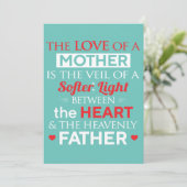 Faire-part L'Amour D'Une Mère Est Le Voile D'Une Vie Plus Dou (Debout devant)