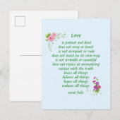 Faire-part L'amour est la plus grande carte postale (Devant / Derrière)