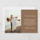 Faire-part L'amour est patient 4 Mariage photo Elopement anno (Dos)