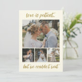 Faire-part L'amour est patient 6 Mariage photo Elopement anno (Debout devant)