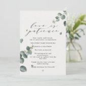 Faire-part L'amour est une eucalyptus de patience différée po (Debout devant)